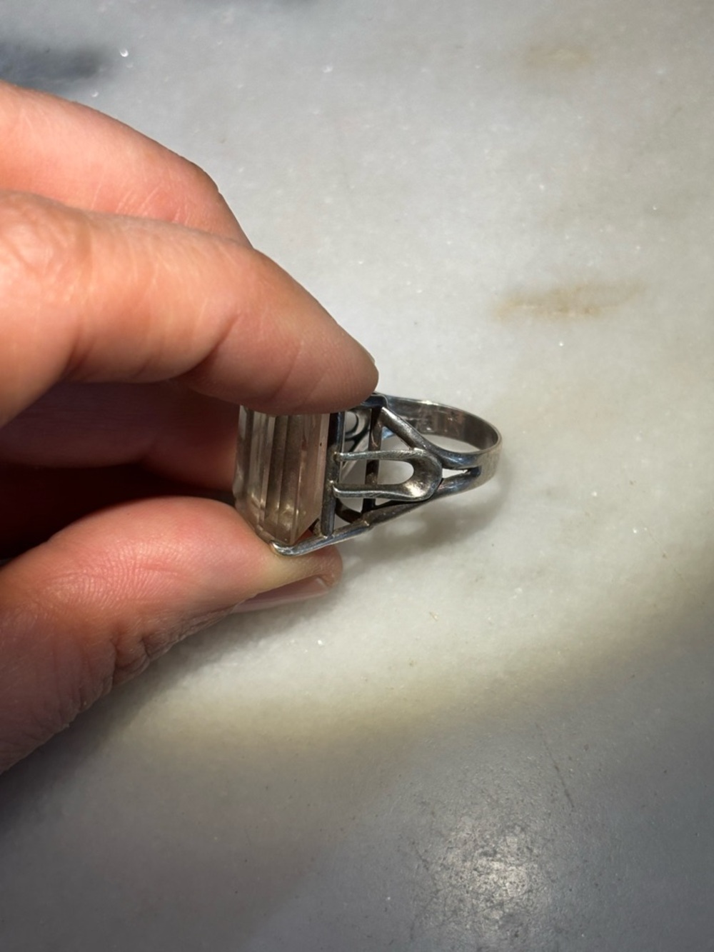Stunning Citrine 925 Sterling Silver Ring Faceted Stone - Size 7 - Picture 4 of 15